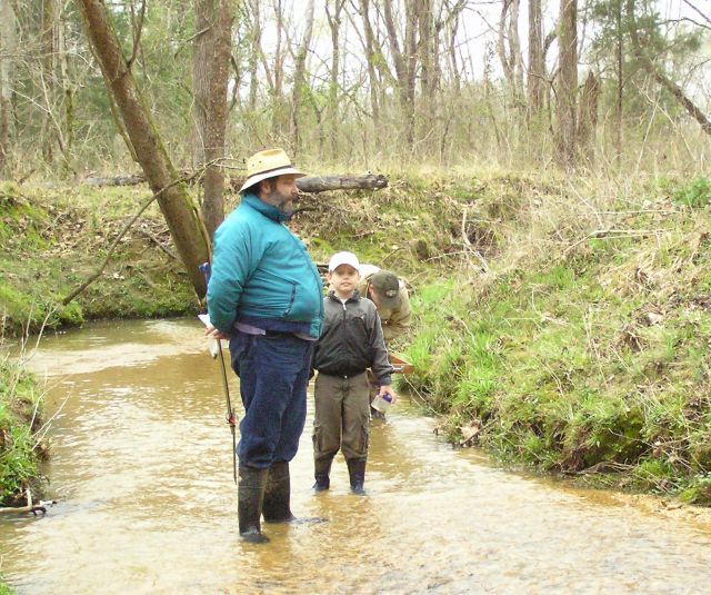 hunting shark teeth in creek