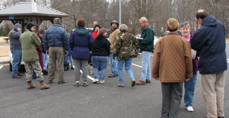 BPS members gathering for fossil trip