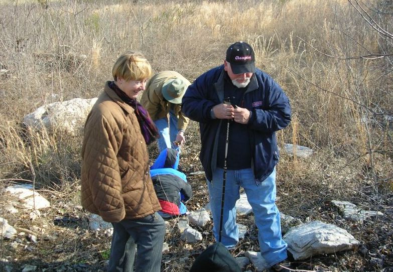 searching for fossil coral